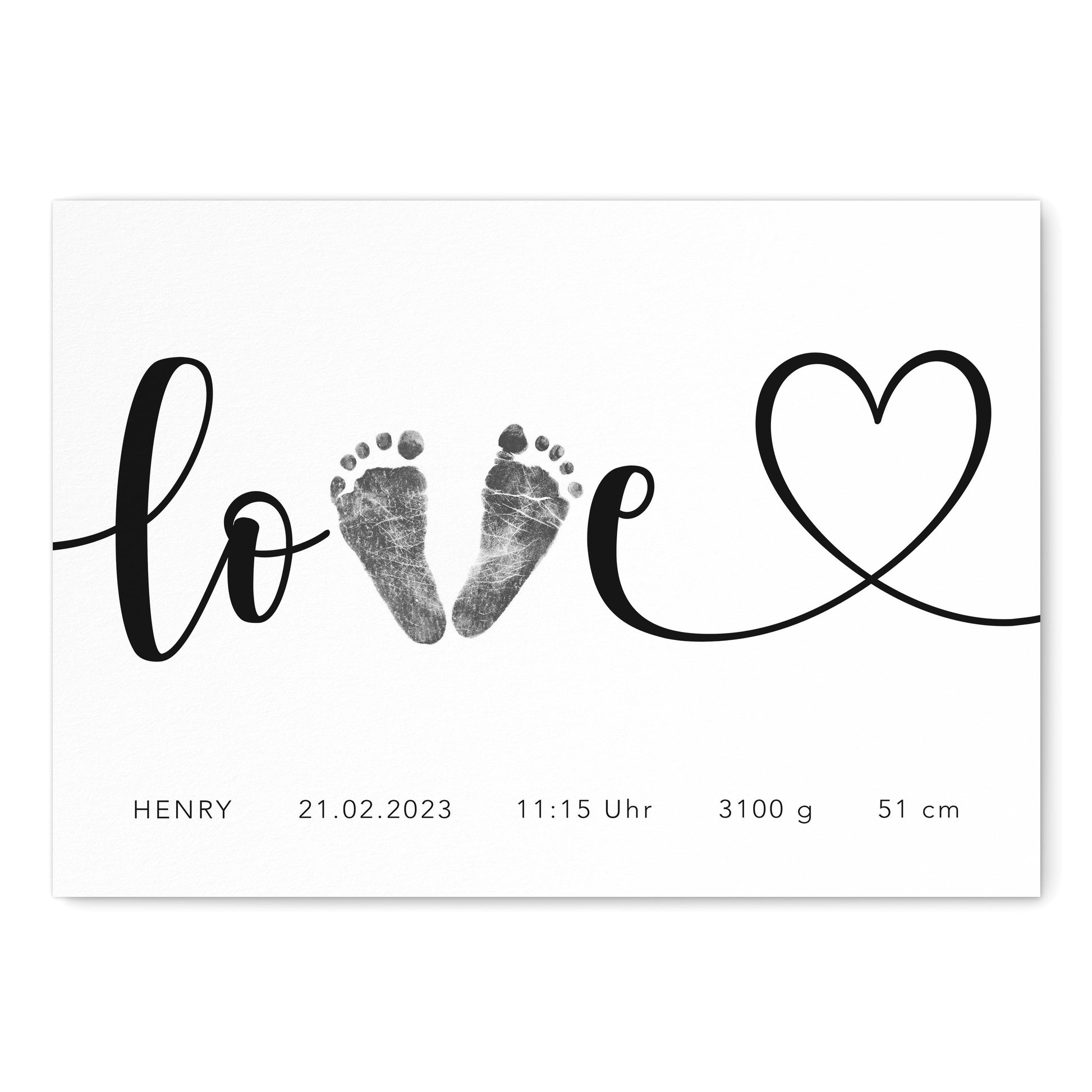 Fußabdrücke Baby Poster Personalisiertes Bild Fußabdruck 1. Geburtstag Geschenk Zur Geburt