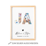 Geldgeschenk Hochzeit Hochzeitsgeschenk Personalisierbares Poster JA Geld Geschenk
