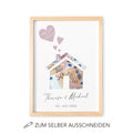 Hochzeitsgeschenk Geldgeschenk Zur Hochzeit Personalisierbares Poster Haus Geld Geschenk