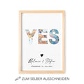 Geldgeschenk Hochzeit Hochzeitsgeschenk Geld Personalisiertes Poster YES Geld Geschenk Zur Hochzeit