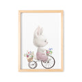 Poster Kinderzimmer Hase Auf Fahrrad Bild Babyzimmer Deko Mädchen