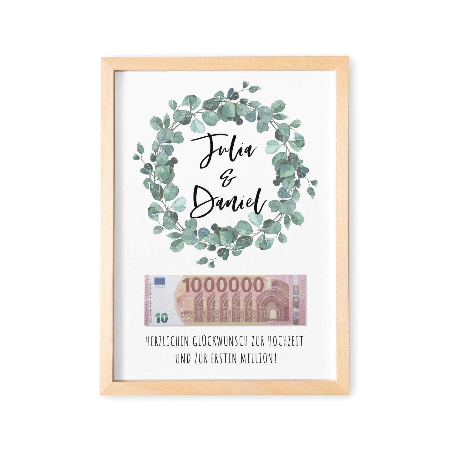 Hochzeitsgeschenk Geldgeschenk Hochzeit Geld Poster Erste Million Hochzeitsposter