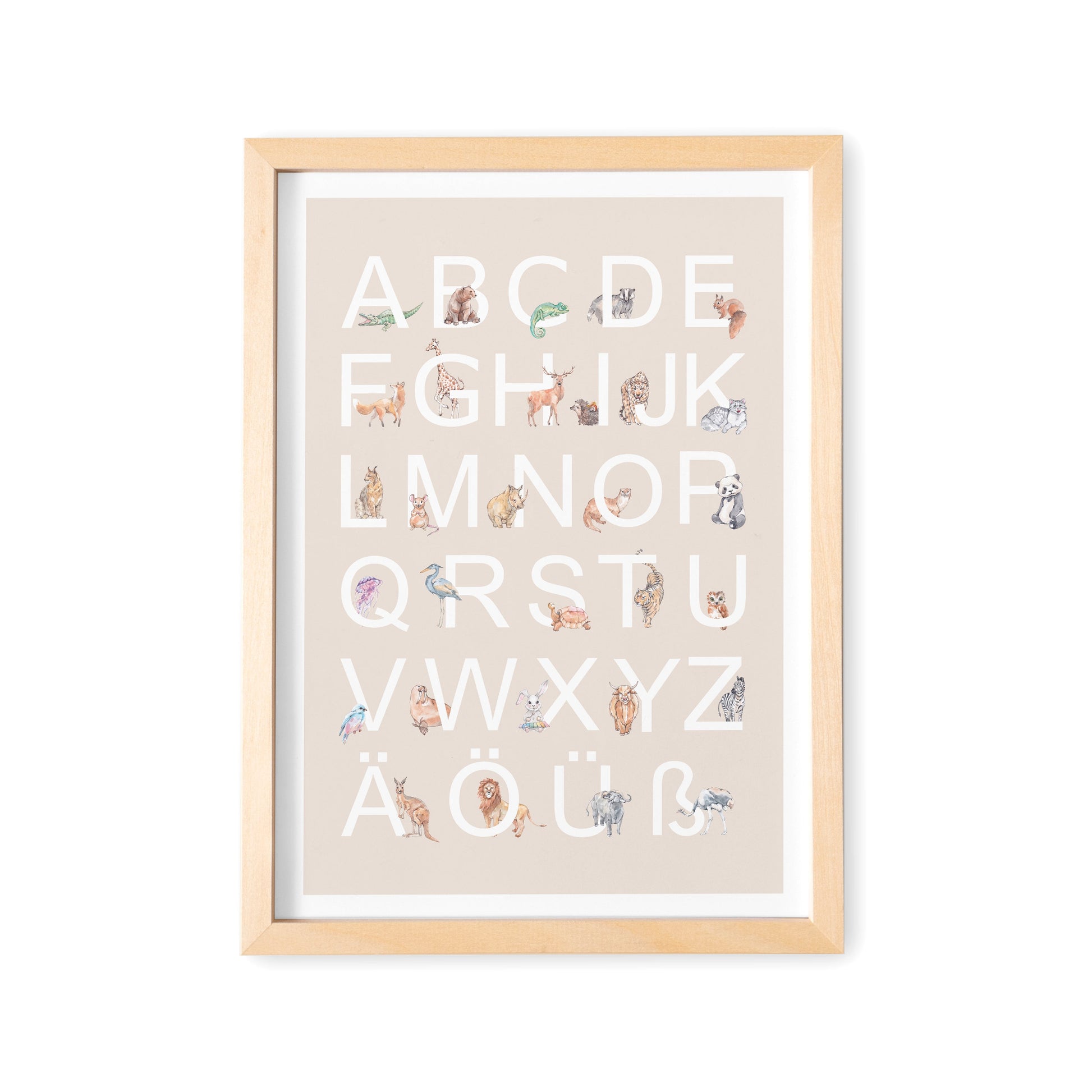 ABC Poster Alphabet Bild Für Kinderzimmer Lernposter Für Kinder