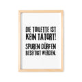 Badezimmer Deko WC Schild Die Toilette Ist Kein Tatort Poster Bild Bad