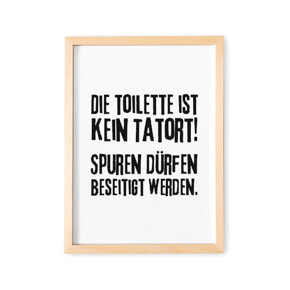 Badezimmer Deko WC Schild Die Toilette Ist Kein Tatort Poster Bild Bad