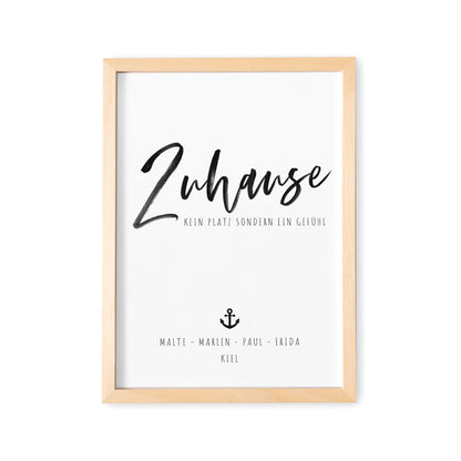 Poster Familie Personalisiert Zuhause Familienposter Zu Hause Geschenk