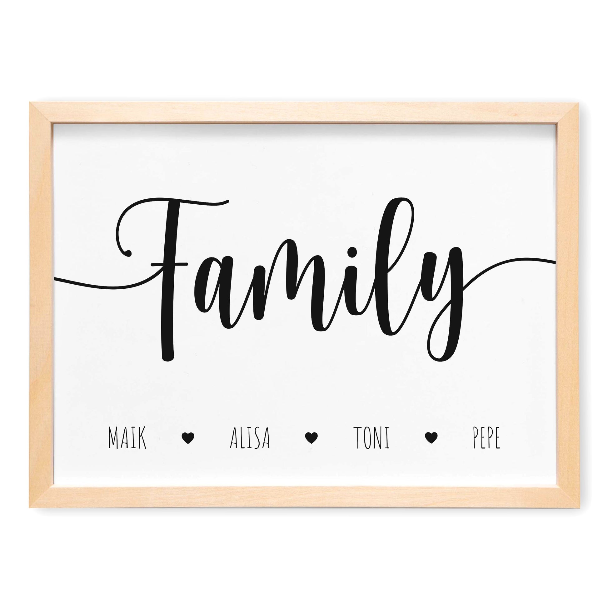 Family Poster Familie Personalisiert Familienposter Im Querformat Geschenk