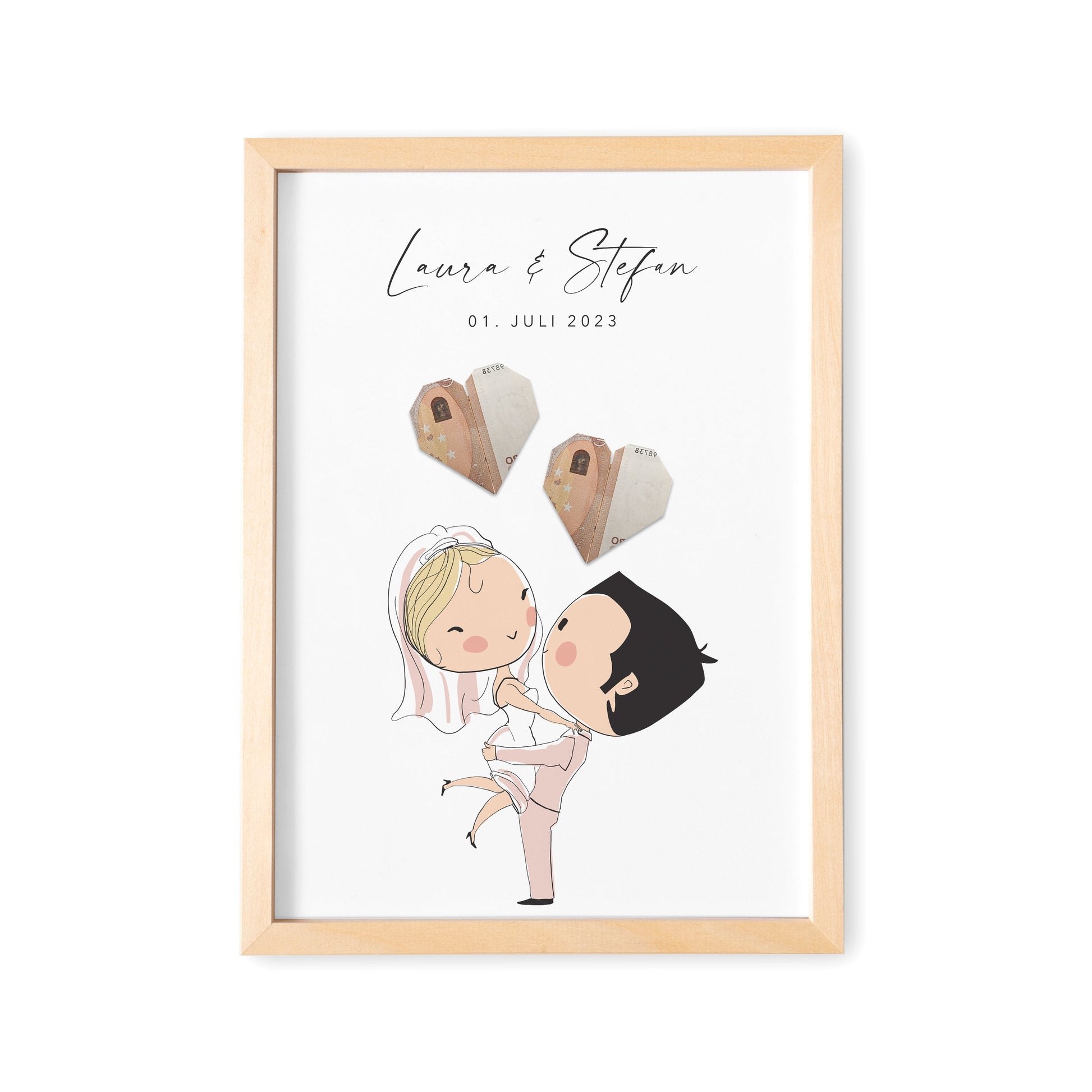 Geldgeschenk Hochzeit Hochzeitsgeschenk Geld Poster Mit Personalisiertem Brautpaar
