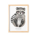 Fußabdrücke Baby Poster Waschbär Fußabdruck Babygeschenk Geschenk Zur Geburt Personalisiert