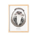 Fußabdrücke Baby Poster Igel Fußabdruck Babygeschenk Geschenk Zur Geburt Personalisiert