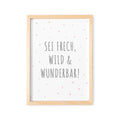 Sei Frech Wild Und Wunderbar Babyzimmer Deko Poster Bild Für Kinderzimmer Mädchen