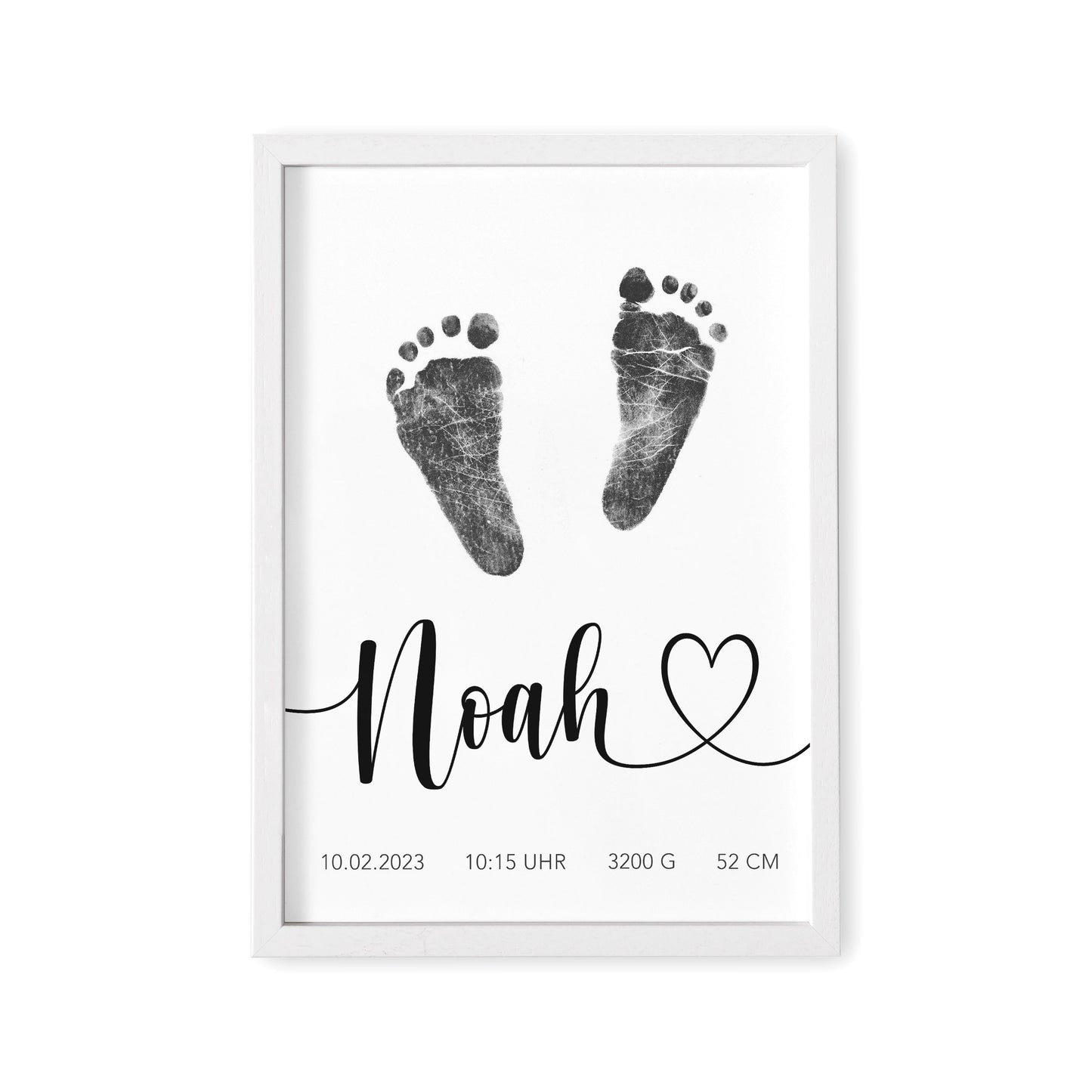 Fußabdruck Bild Personalisiertes Poster Baby Fußabdrücke