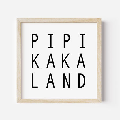 Pipikakaland Poster Badezimmer Deko Gäste WC Bild Für Die Toilette (Ohne Rahmen)