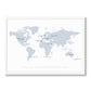 Personalisierte Weltkarte Zum Eintragen Der Reisen Pinnwand Wandbild Gerahmt