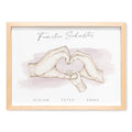 Herz Hände Familienposter Personalisiertes Bild & Geschenk Für Die Familie
