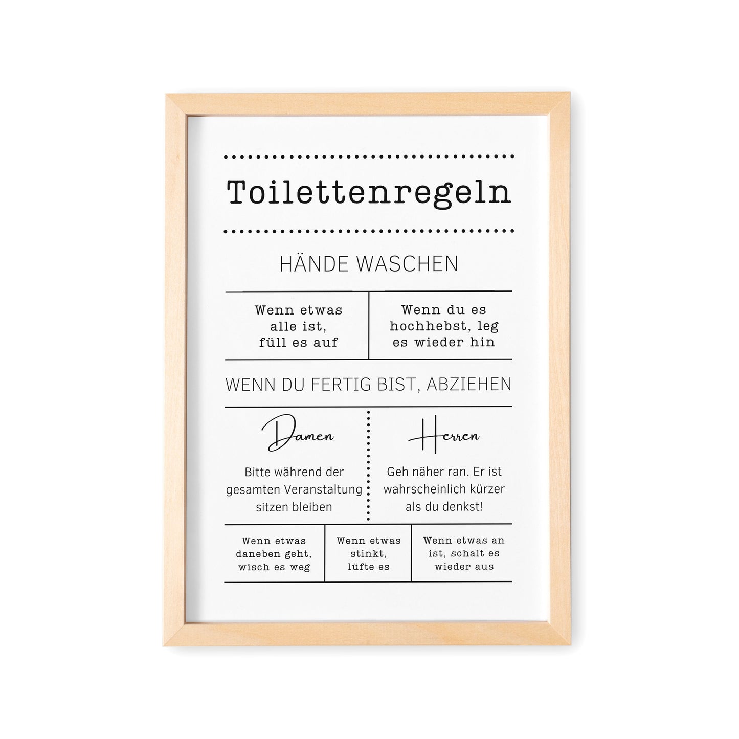 Toilettenregeln Bild Badezimmer Poster Gäste WC Deko Für Die Toilette