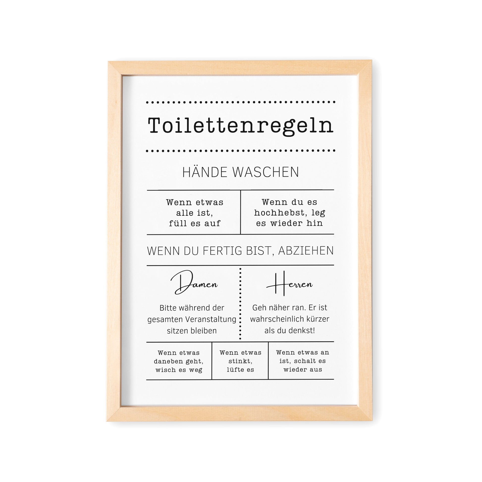 Toilettenregeln Bild Badezimmer Poster Gäste WC Deko Für Die Toilette