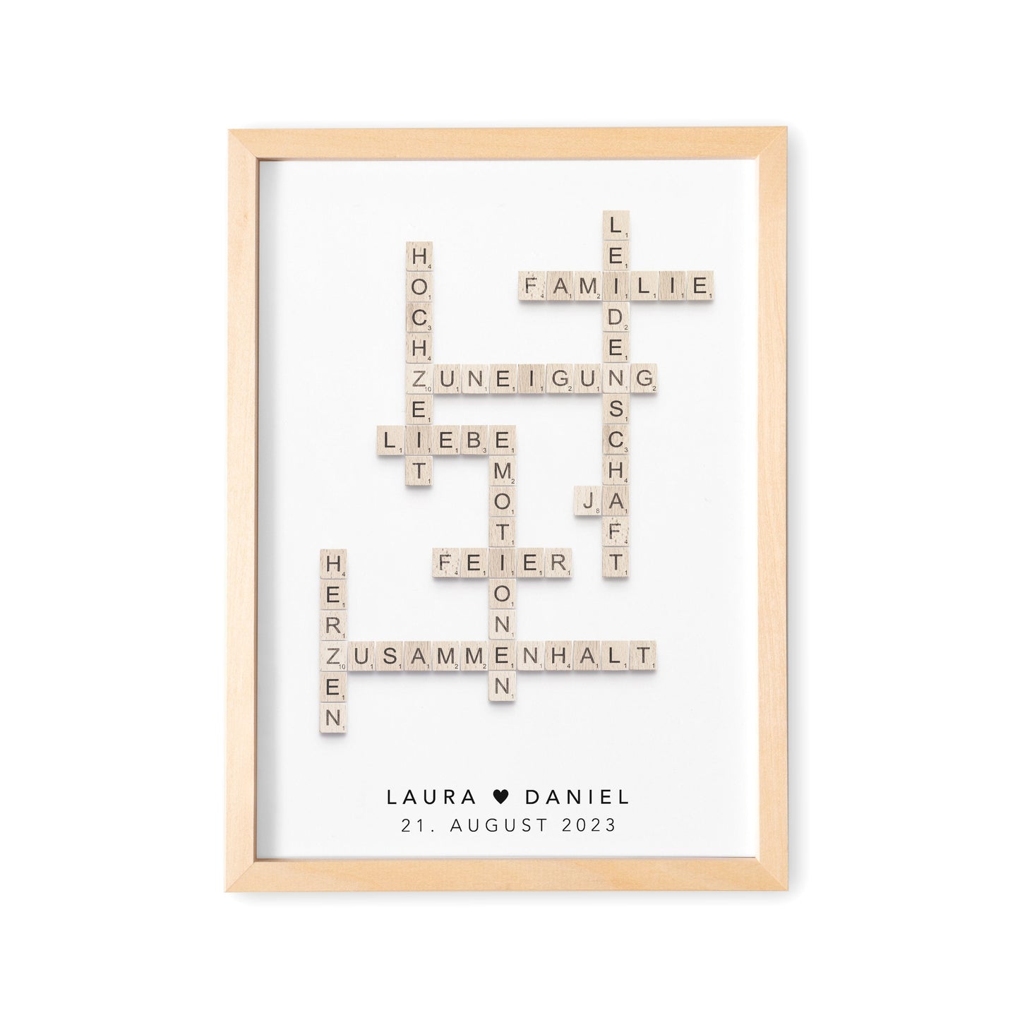 Hochzeitsgeschenk Personalisiertes Scrabble Poster Bild Zur Hochzeit Hochzeitstag