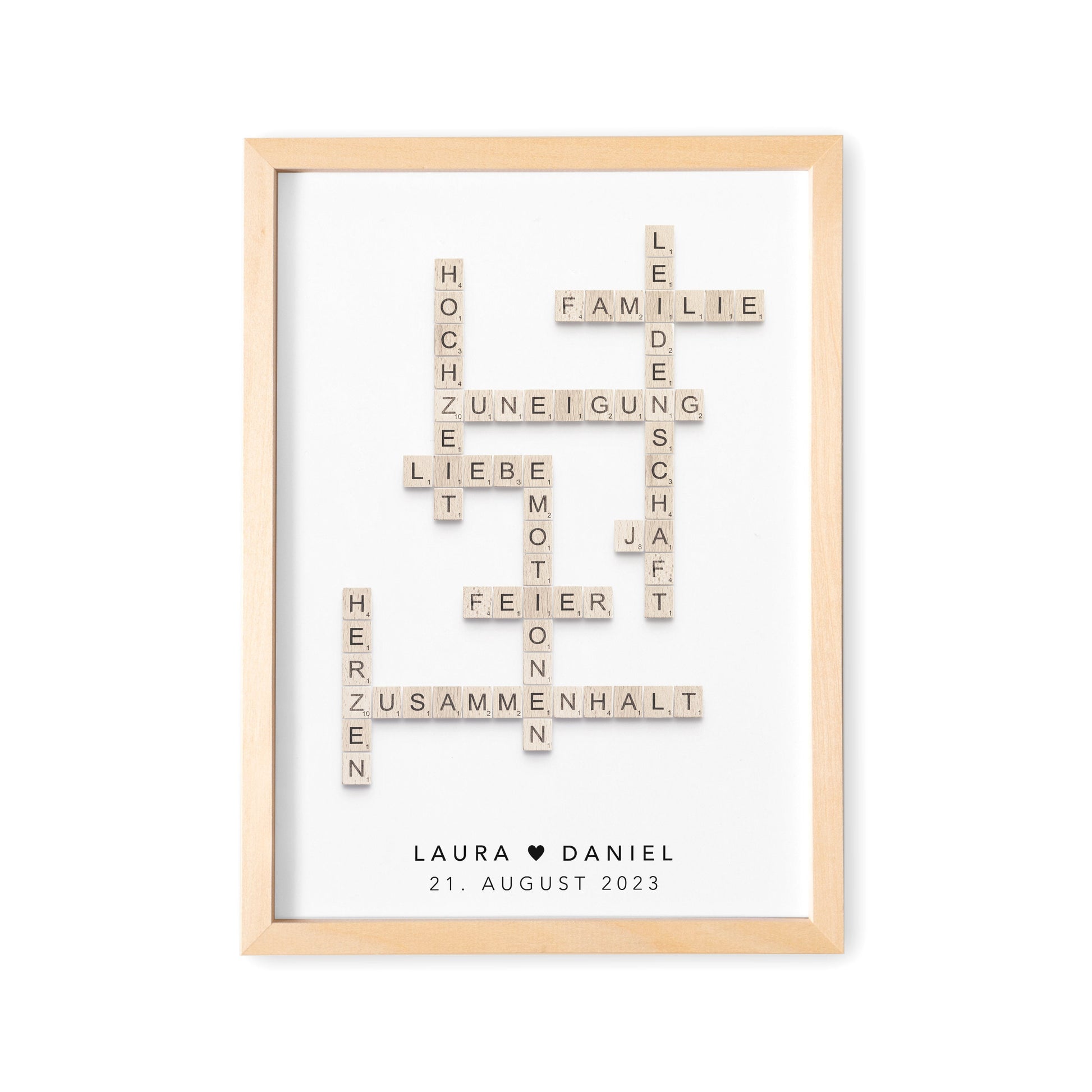 Hochzeitsgeschenk Personalisiertes Scrabble Poster Bild Zur Hochzeit Hochzeitstag