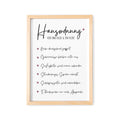 Hausordnung für Oma & Opa Personalisiertes Geschenk Bild für Großeltern