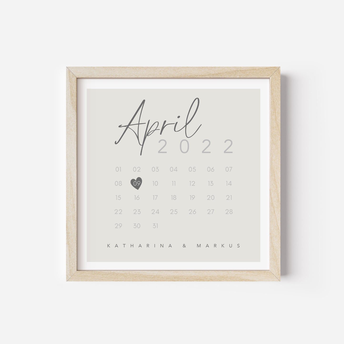 Jahrestag Poster Personalisiertes Bild Zum Hochzeitstag Jahrestagsgeschenk (OHNE RAHMEN)