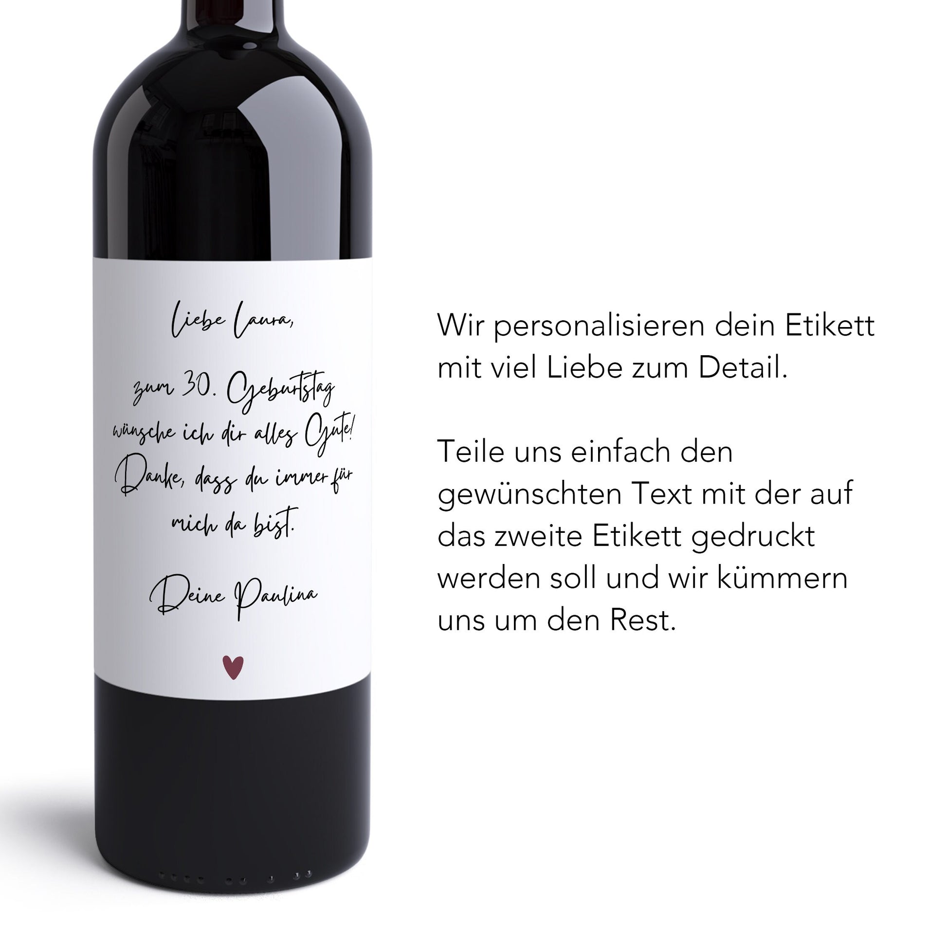 Geburtstagsgeschenk Freundin Personalisierte Wein Flaschen Etiketten G –  DEL MÀ
