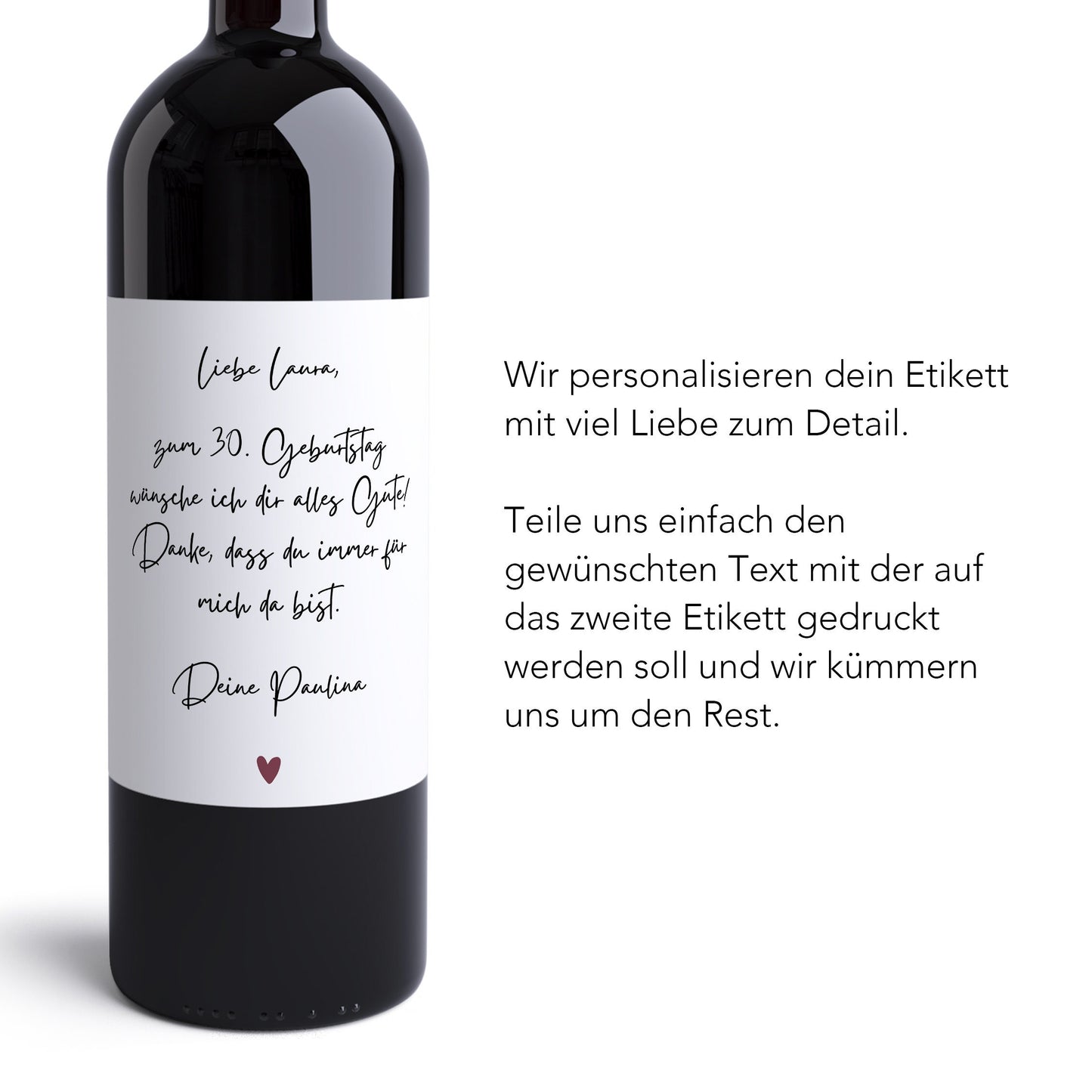 Personalisiertes Wein Flaschen Etikett Freunde Wein Geschenk Geburtstag  Freundschaft Freund Freundin Trauzeugin Weinetikett personalisiert - .de