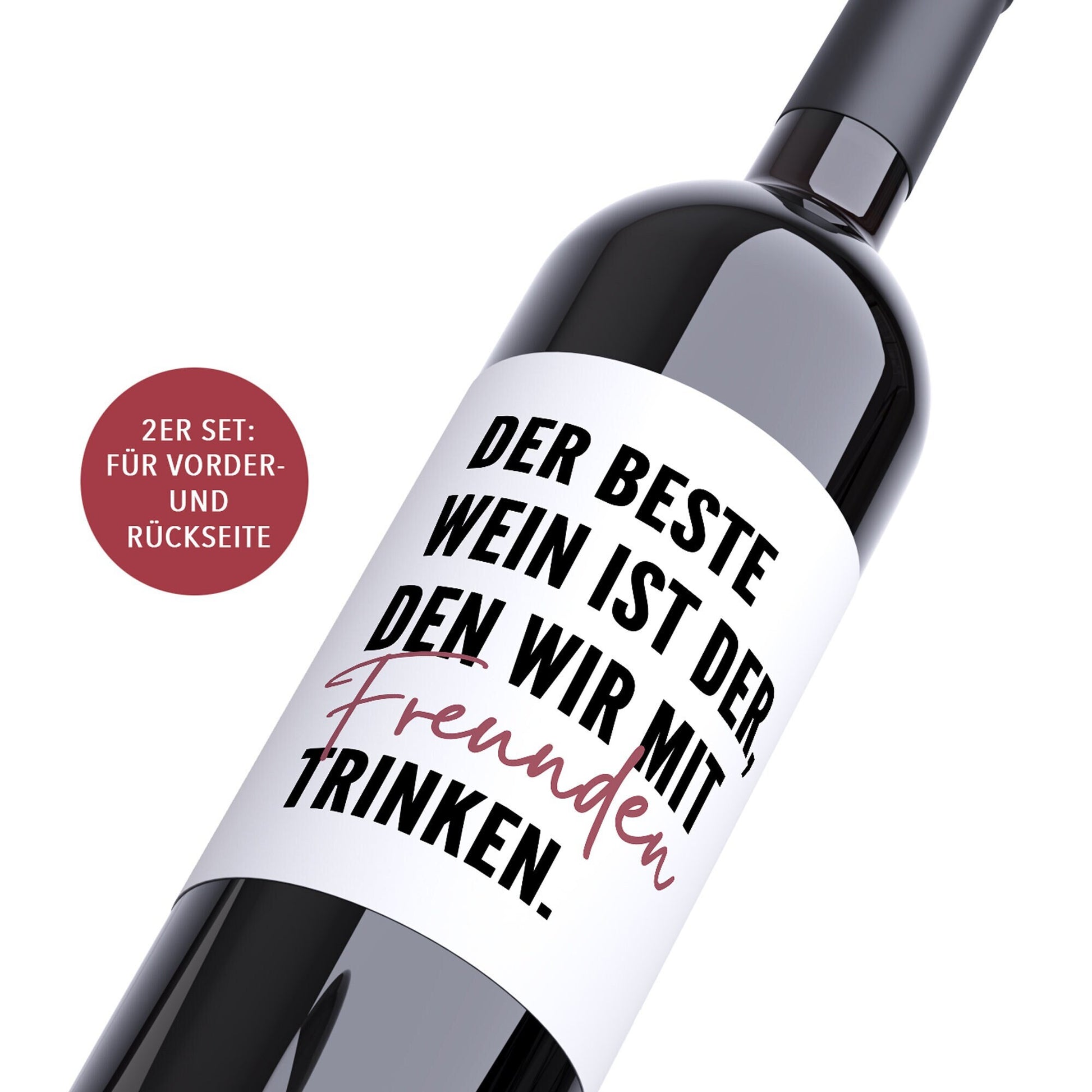 Wein Etiketten Personalisiert Freundinnen Geschenk Zum Geburtstag  Flaschenetiketten (2er Set)