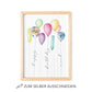 Geldgeschenk Geburtstag Kind Personalisiertes Bild Poster mit Luftballons Geburtstagsgeschenk Geld