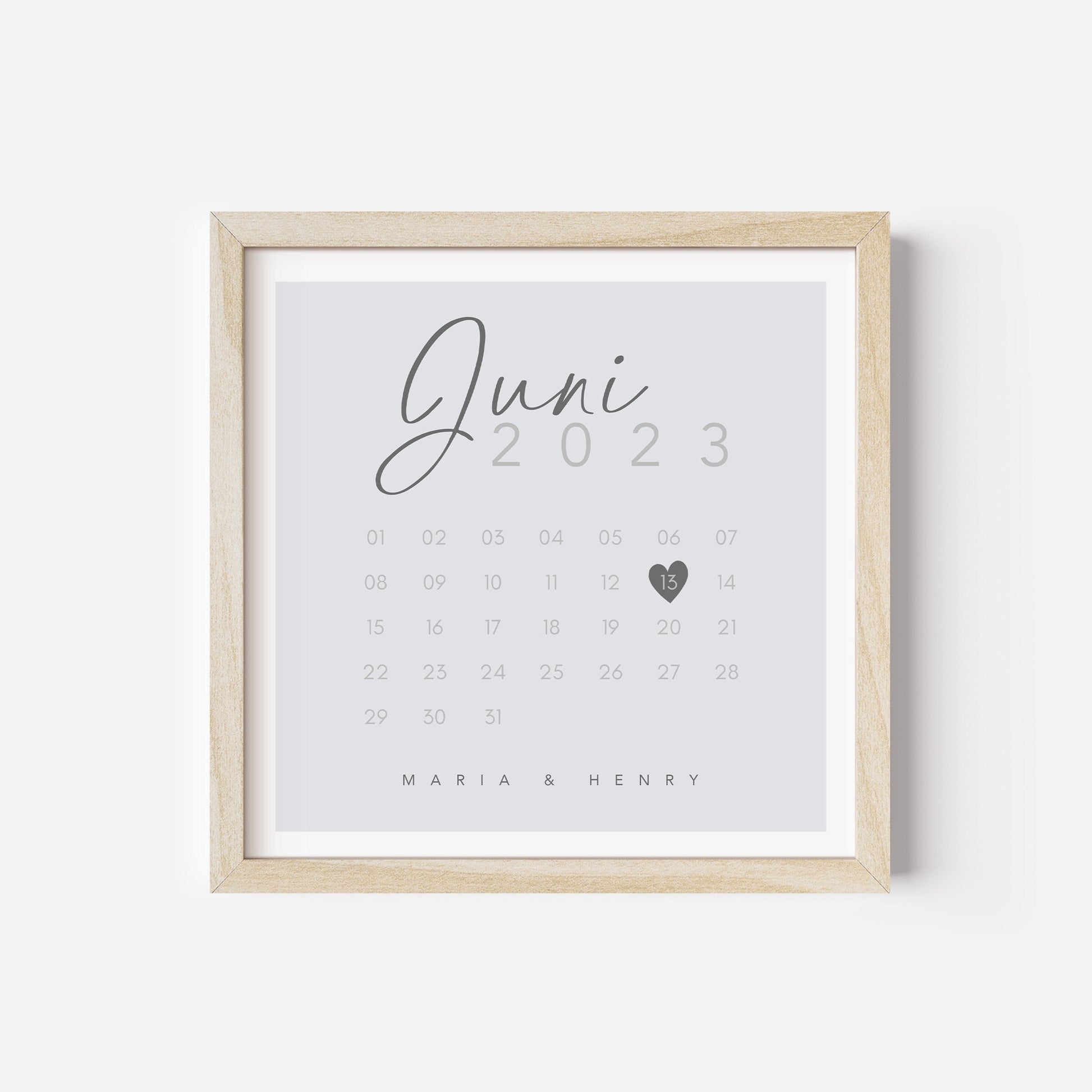 Jahrestag Poster Personalisiertes Bild Zum Hochzeitstag Jahrestagsgeschenk (OHNE RAHMEN)