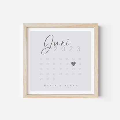 Jahrestag Poster Personalisiertes Bild Zum Hochzeitstag Jahrestagsgeschenk (OHNE RAHMEN)