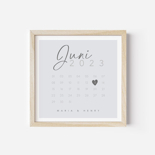 Jahrestag Poster Personalisiertes Bild Zum Hochzeitstag Jahrestagsgeschenk (OHNE RAHMEN)