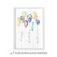 Geldgeschenk Geburtstag Kind Personalisiertes Bild Poster mit Luftballons Geburtstagsgeschenk Geld