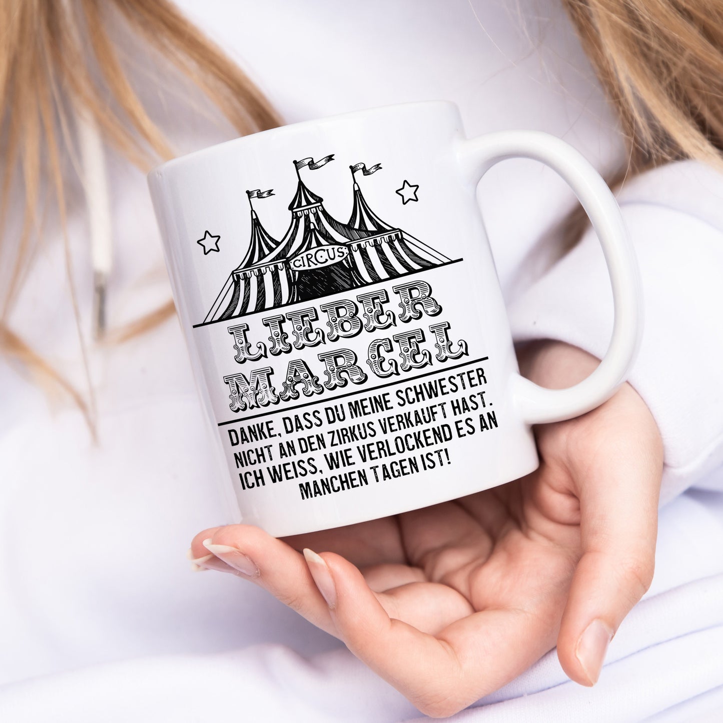 Schwager Geschenk personalisierte Tasse mit lustigem Spruch Zirkus