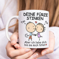 Deine Fürze Stinken Tasse zum Jahrestag Personalisiert Valentinstag Geschenk für Ihn Sie Männer Freund Partner