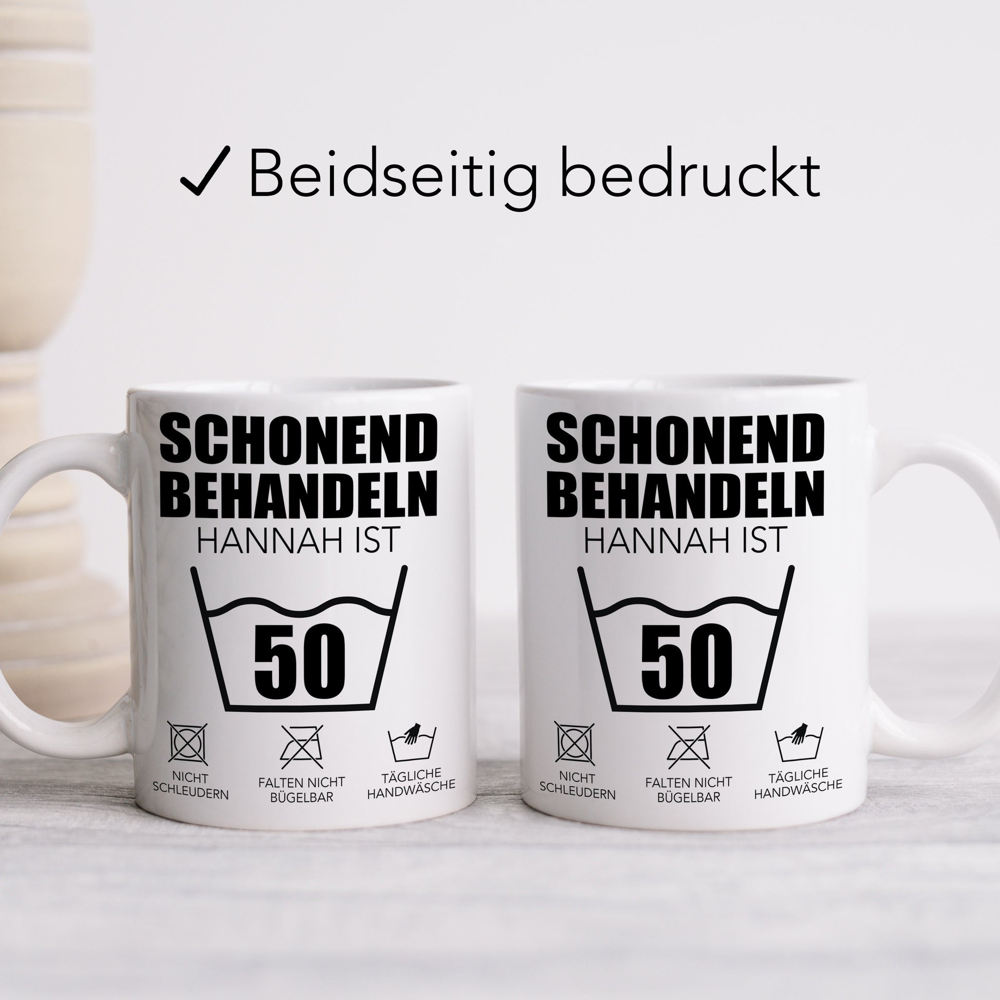 Schonend Behandeln 50 Tasse personalisiert 50. Geburtstag Geschenk Mann Frau Geburtstagsgeschenk runder Geburtstag 50 Jahre