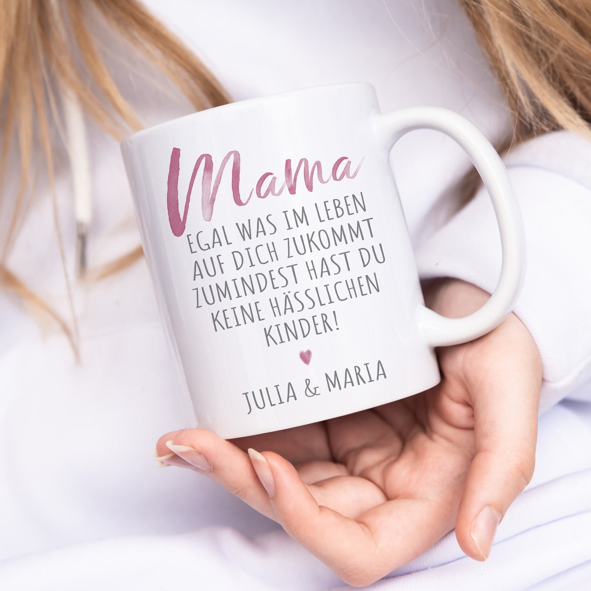 Mama Geschenk zum Geburtstag personalisierte Tasse Mutter "Hässliche Kinder" Muttertagsgeschenk