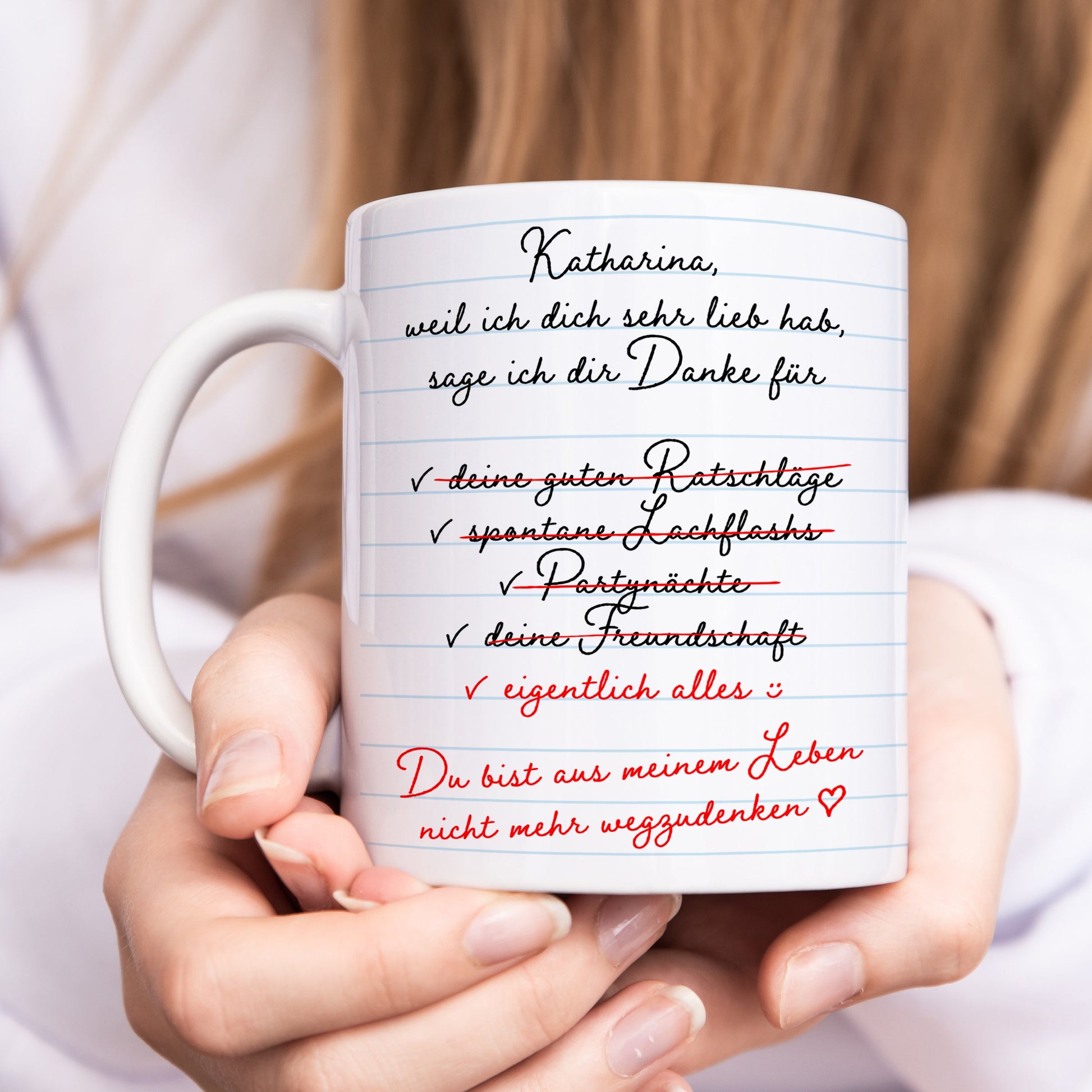 Dankeschön Geschenk Freundin Tasse personalisiert Freundinnengeschenk Freundschaft