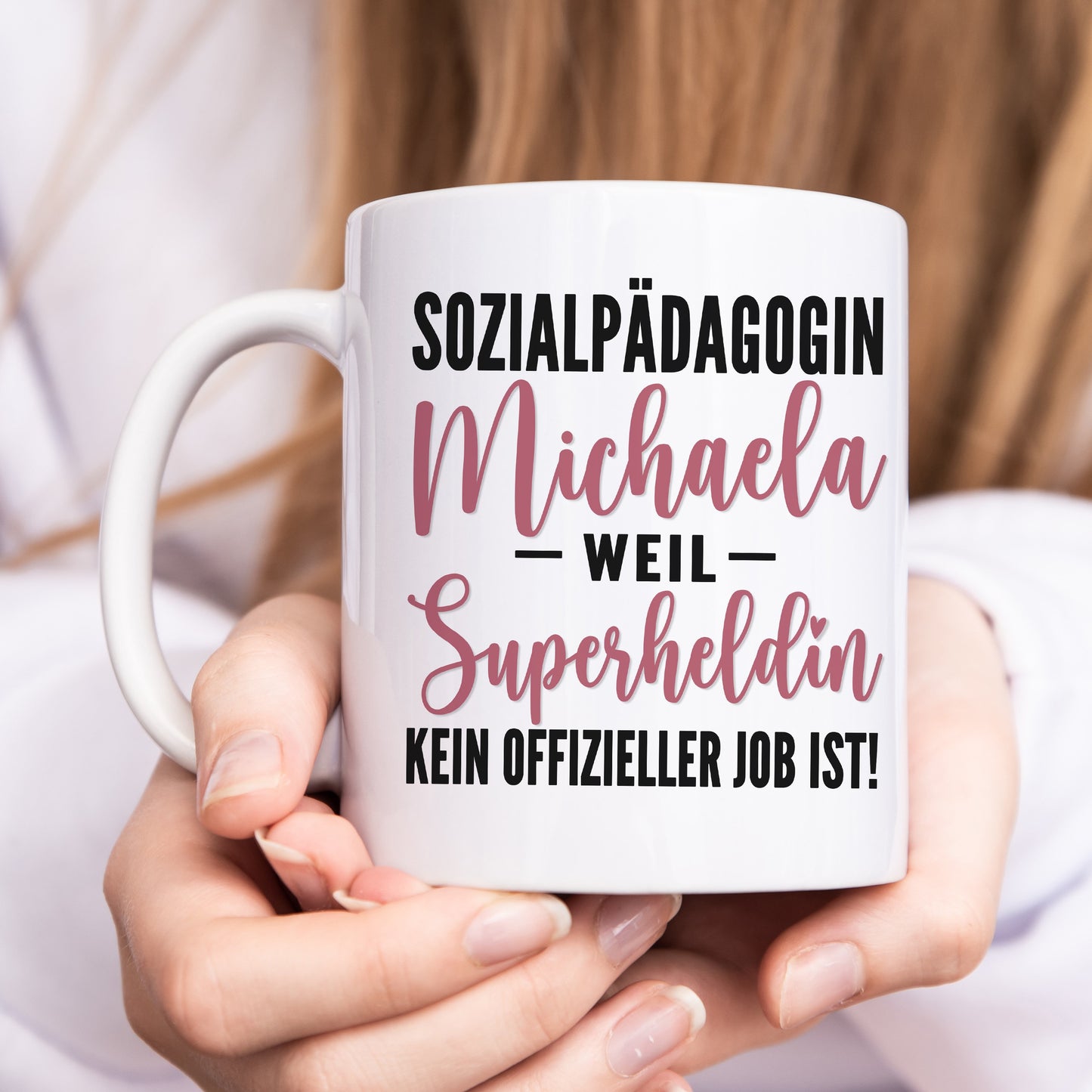 Tasse Sozialpädagogin Geschenk personalisiert mit Namen Abschiedsgeschenk Sozialarbeiterin Erzieherin Kollegin Beruf