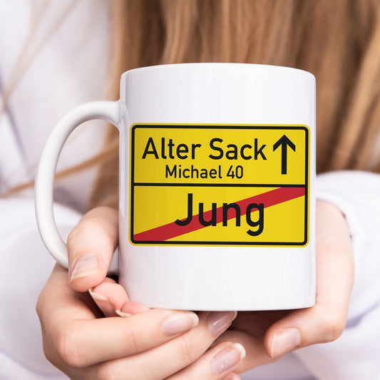 Geburtstagsgeschenk Für Männer Alter Sack Tasse personalisiert 40. 50. 60. Geburtstag Geschenk Mann