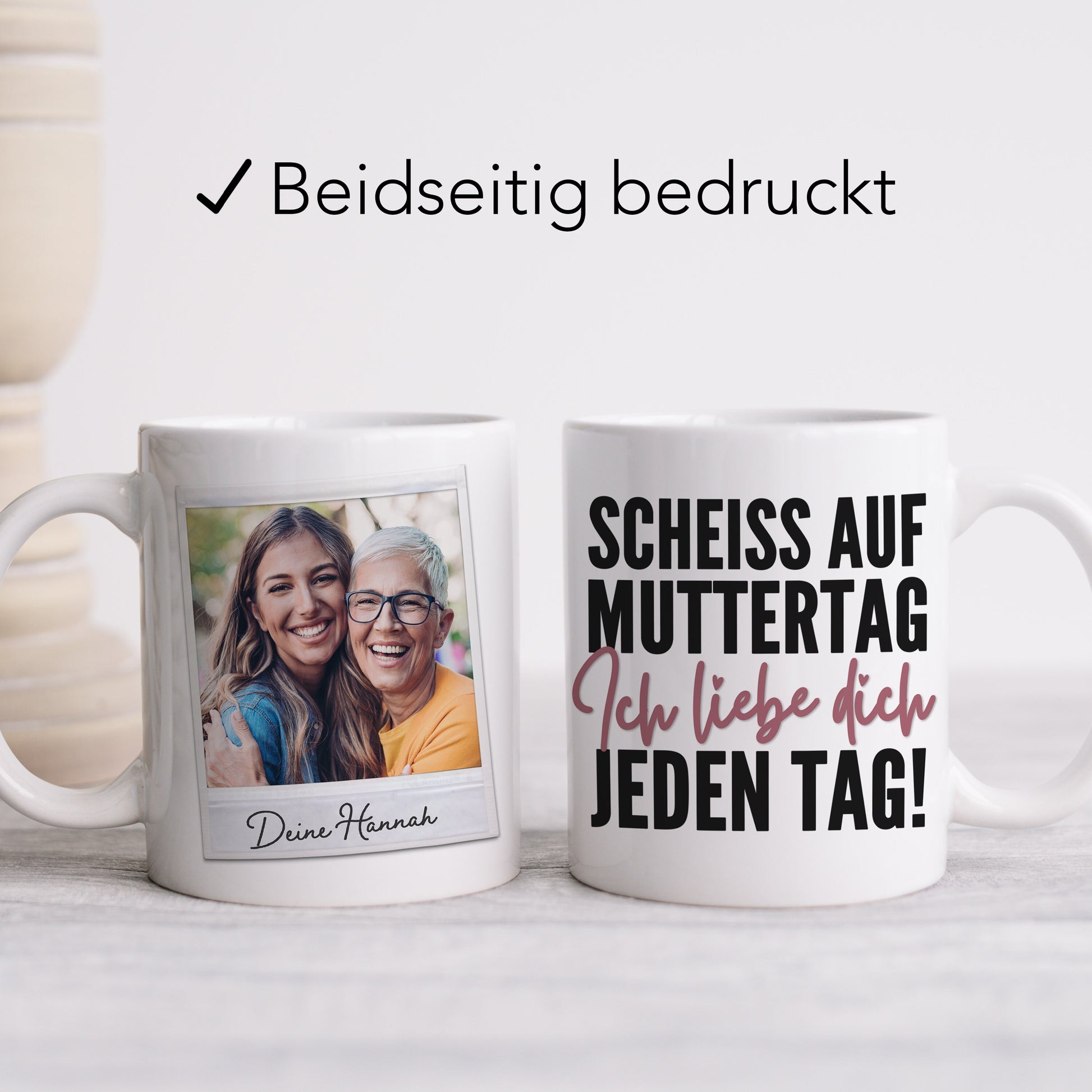 Scheiss Auf Muttertag Tasse Mama Muttertagsgeschenk personalisiert mit Foto Geschenk