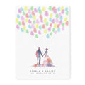 Leinwand Hochzeit Gästebuch Fingerabdruck personalisiert Brautpaar 30x40 cm (OHNE Farbe)