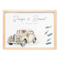 Hochzeitsgeschenk Geld Personalisiertes Bild mit Hochzeitsauto Geldgeschenk zur Hochzeit Poster Geschenk für Brautpaar