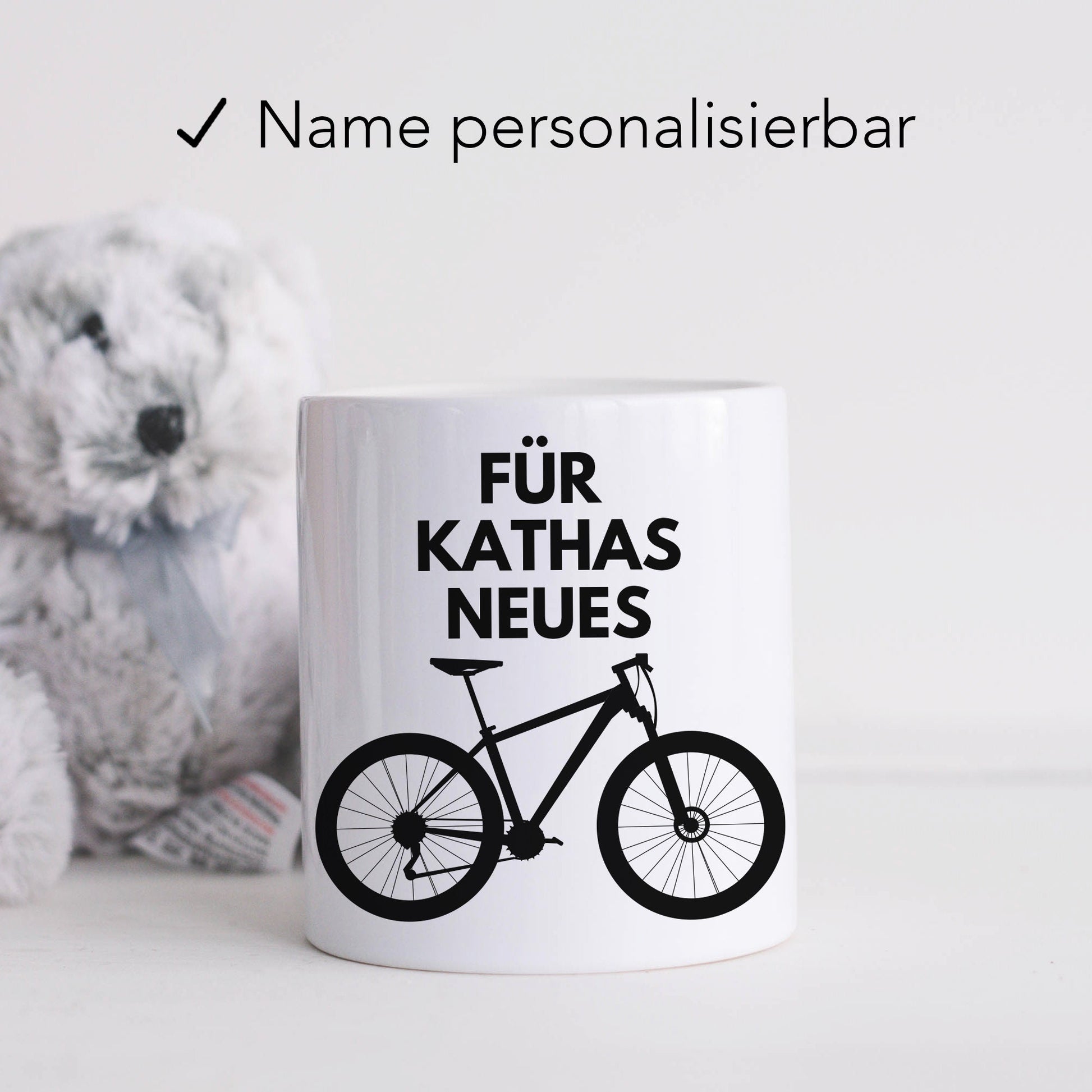 Fahrrad Geschenk personalisierte Spardose Geldgeschenk mit Namen Sparschwein Keramik Sparbüchse