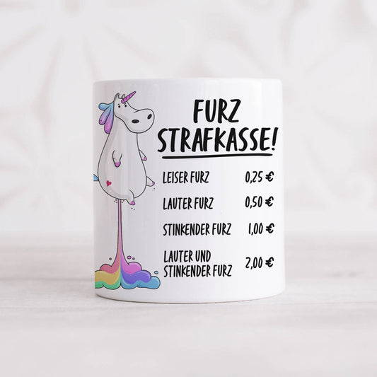 Lustige Einhorn Spardose Furzkasse Furzstrafkasse Strafkasse Furz Witziges Geschenk aus Keramik