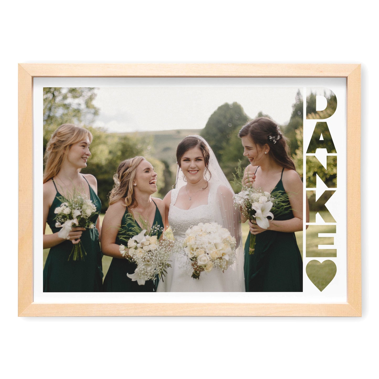 Trauzeugin Danke Geschenk Dankeschön Foto personalisiertes Bild mit Rahmen DIN A4 Fotogeschenk