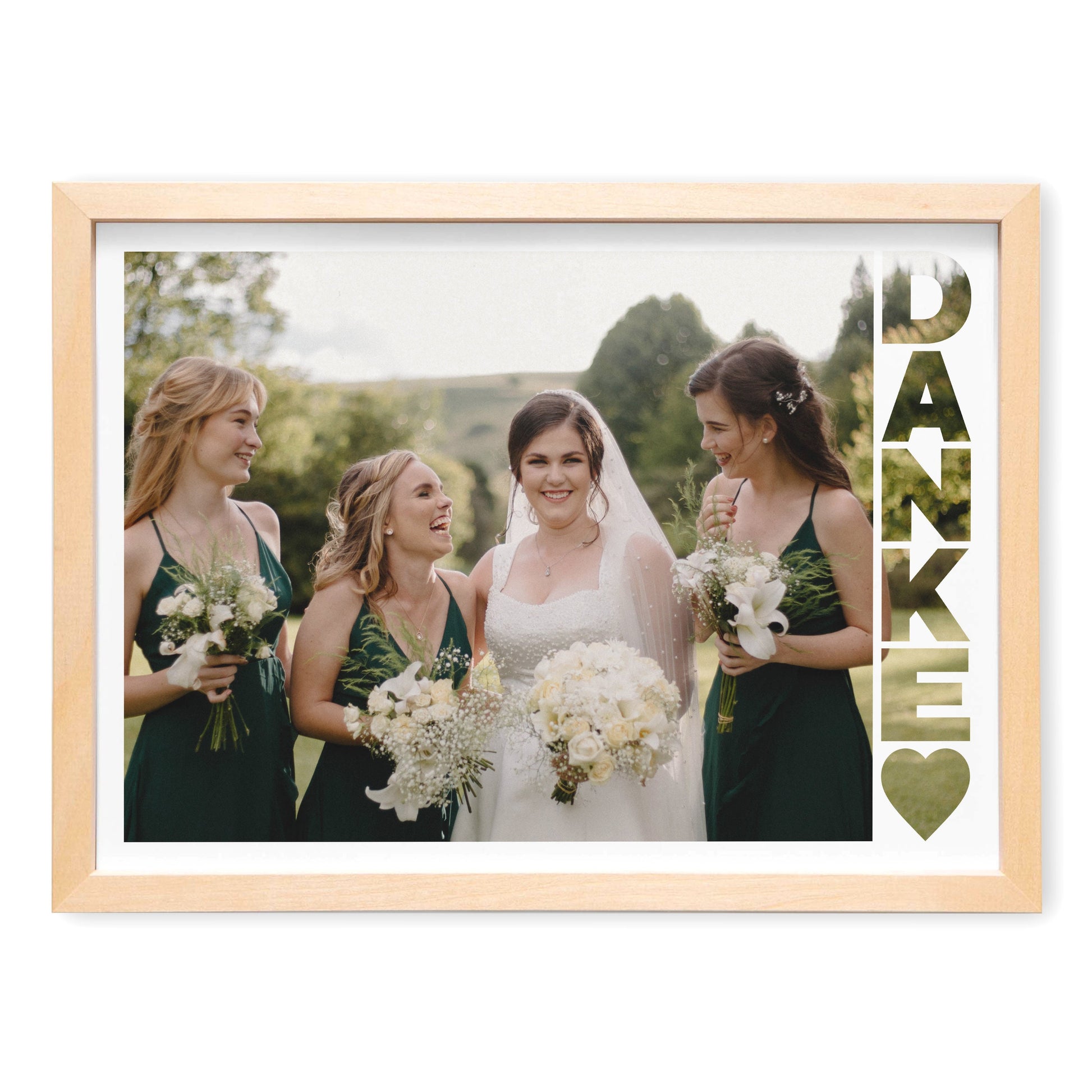 Trauzeugin Danke Geschenk Dankeschön Foto personalisiertes Bild mit Rahmen DIN A4 Fotogeschenk