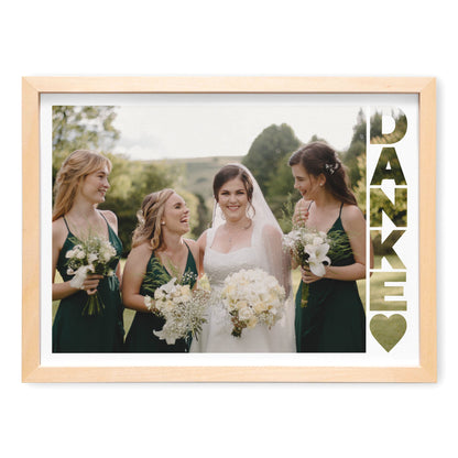 Trauzeugin Danke Geschenk Dankeschön Foto personalisiertes Bild mit Rahmen DIN A4 Fotogeschenk
