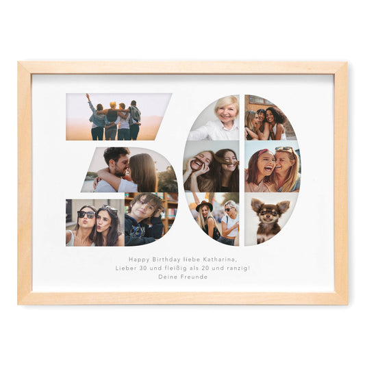 30. Geburtstag Frau Mann Geschenk Fotocollage 30 personalisiert mit Fotos Fotogeschenk Geburtstagsgeschenk