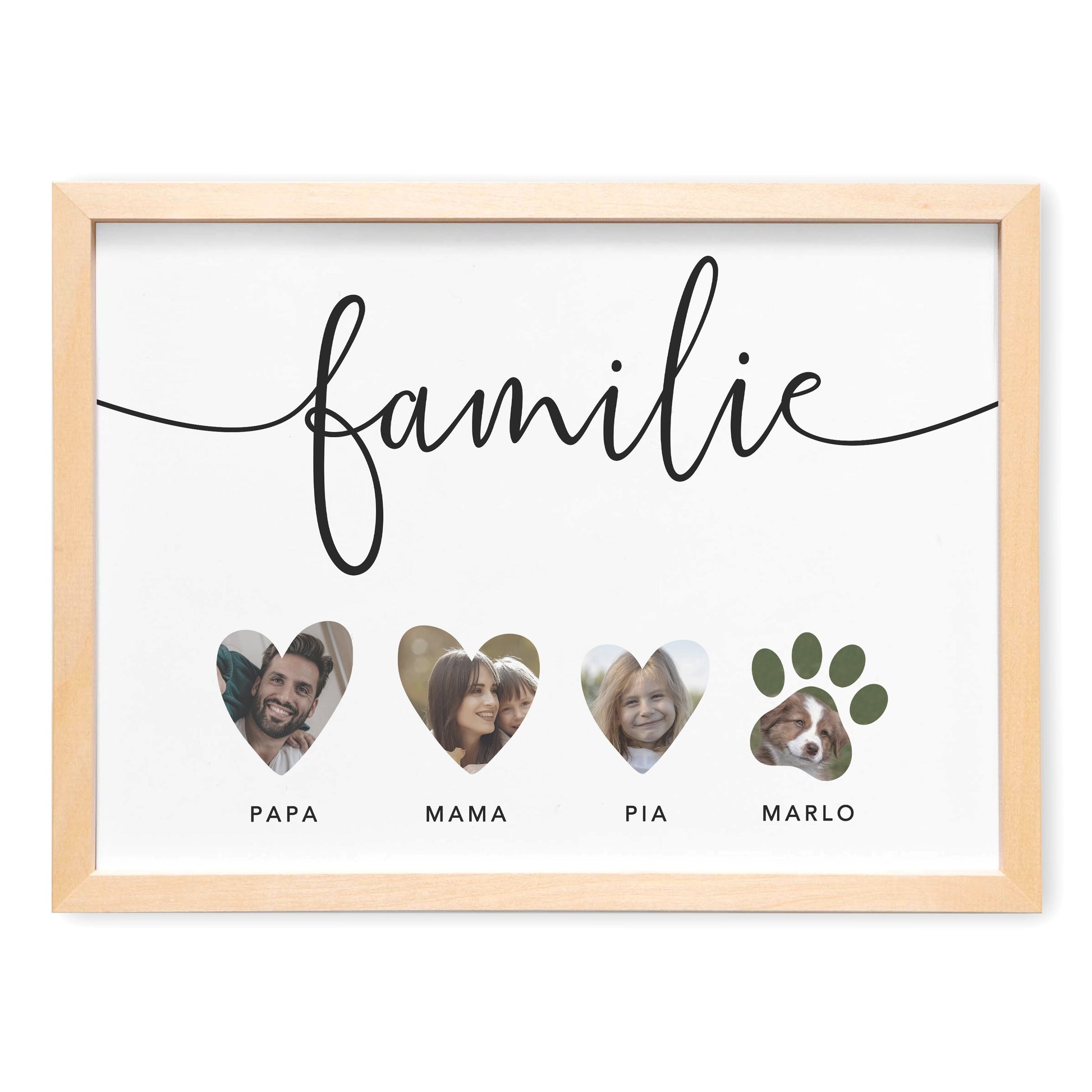 Familie Bild personalisiert mit Foto Familienposter Familienposter Geschenk zum Einzug (mit oder ohne Rahmen)
